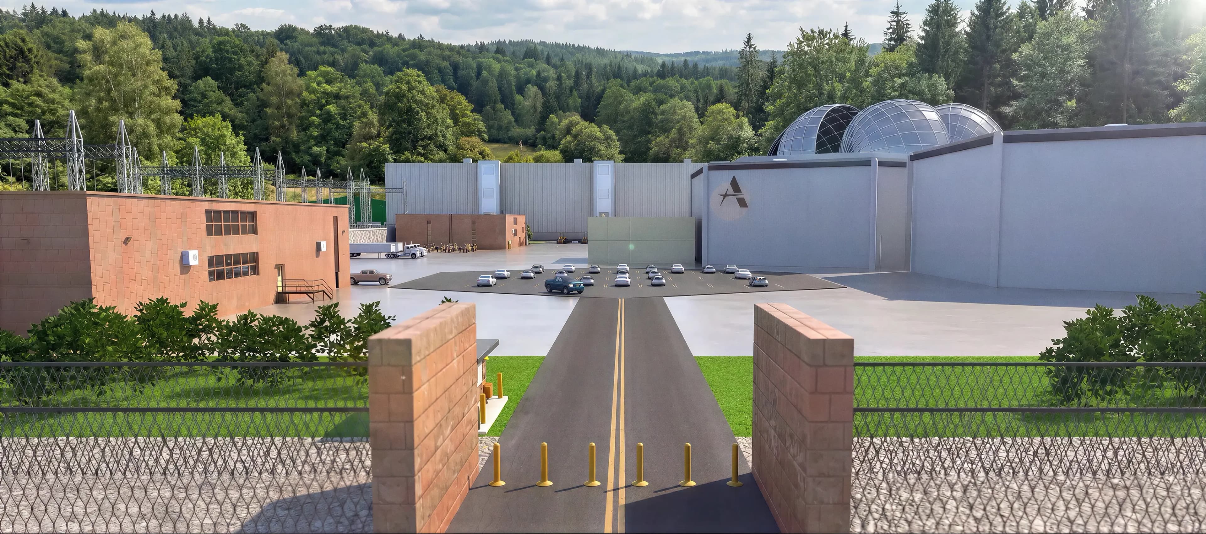 Applied Atomics nuclear power facility from above